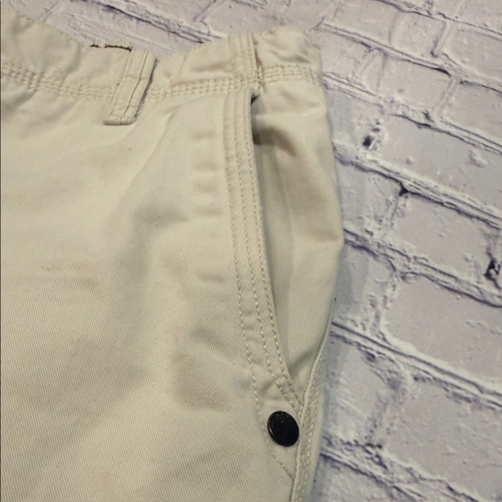 Timberland 100% Cotton Wide Leg Men's Cream Pants 36x30 - Picture 10 of 11